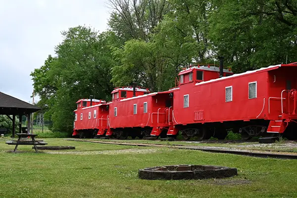 Train Cabooses at Wildlife Prairie Park Train Cabooses at Wildlife Prairie Park